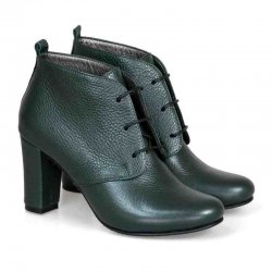 Botine piele naturala Vesta Verde Petrol - sau Orice Culoare